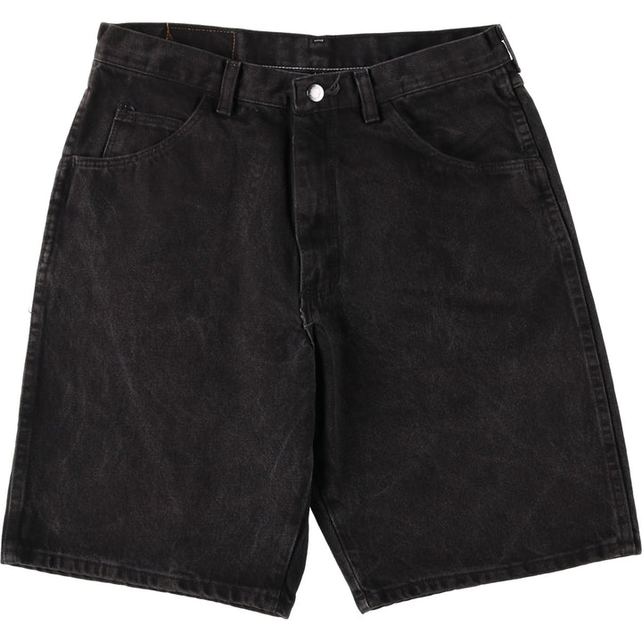 Wrangler Black Denim Shorts, Shorts, Men's, W32 equivalent cotton black type Vintage Second Hand