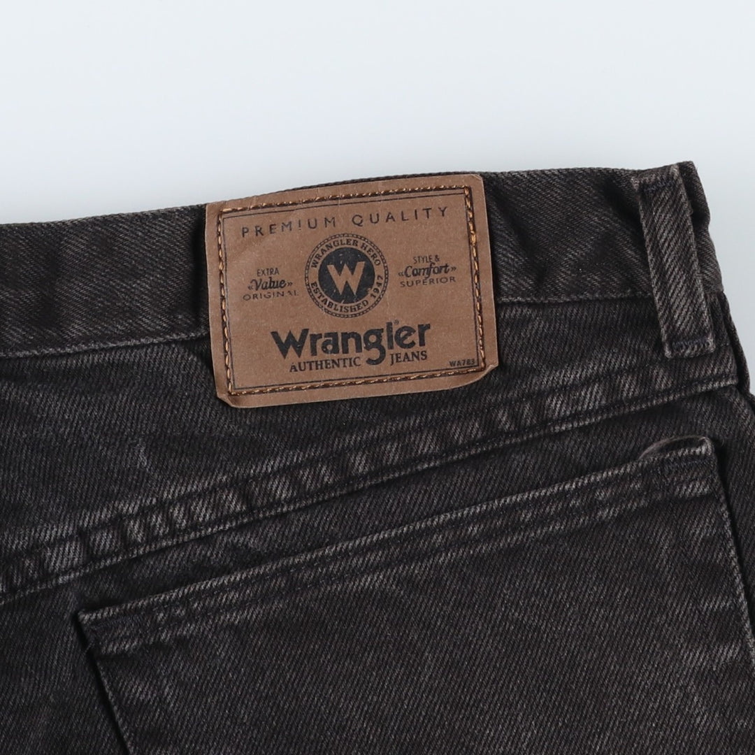 Wrangler Black Denim Shorts, Shorts, Men's, W32 equivalent cotton black type Vintage Second Hand