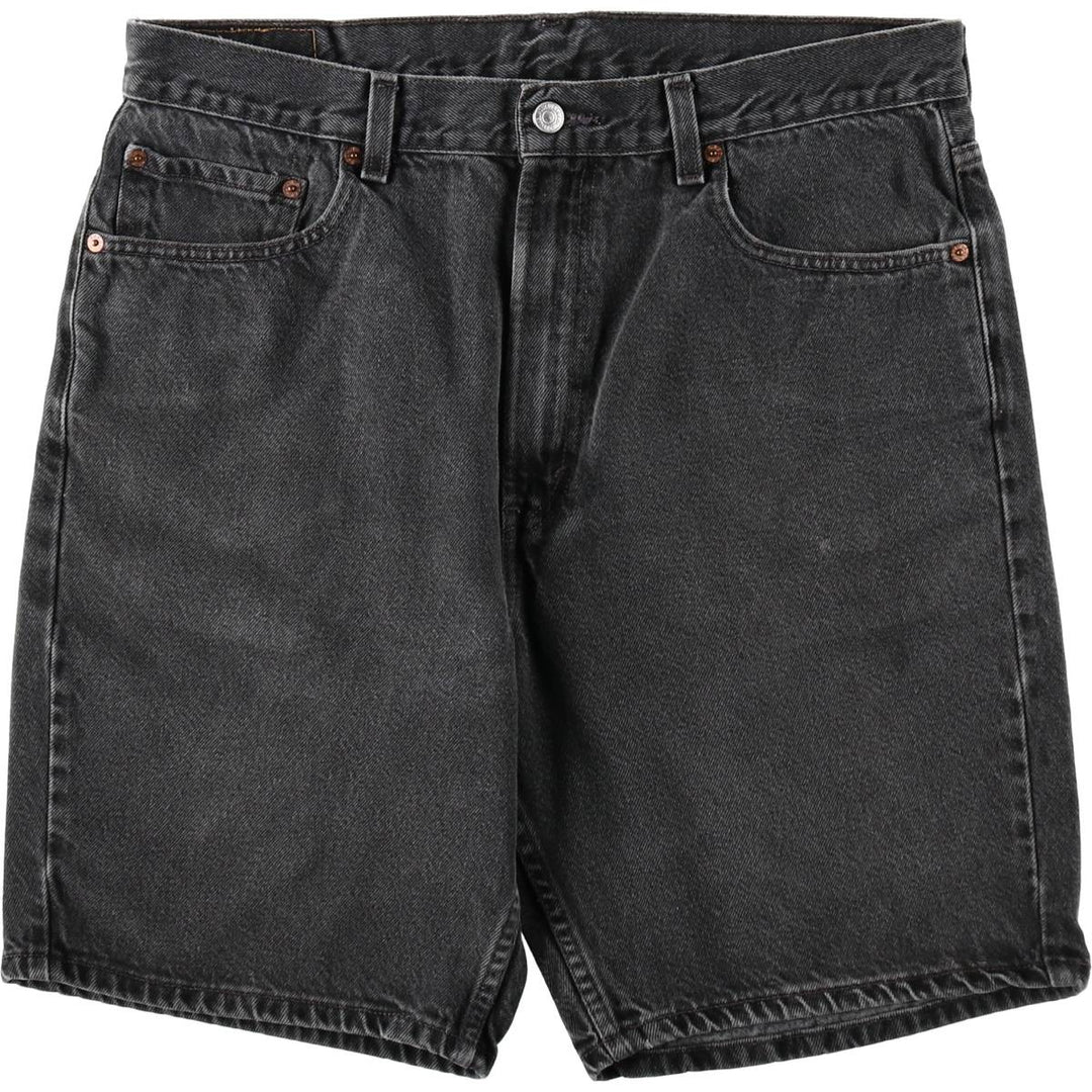 2000'S Levi's 505 Regular Fit Black Denim Shorts, Men's Size W36 (approx.), Zipper Fly cotton black type Vintage Second Hand
