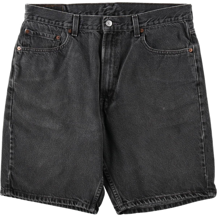 2000'S Levi's 505 Regular Fit Black Denim Shorts, Men's Size W36 (approx.), Zipper Fly cotton black type Vintage Second Hand