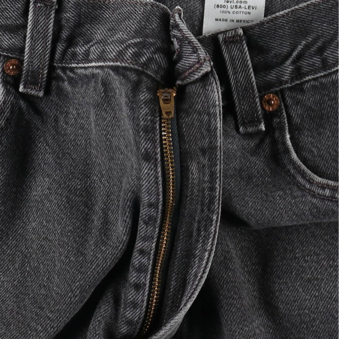 2000'S Levi's 505 Regular Fit Black Denim Shorts, Men's Size W36 (approx.), Zipper Fly cotton black type Vintage Second Hand