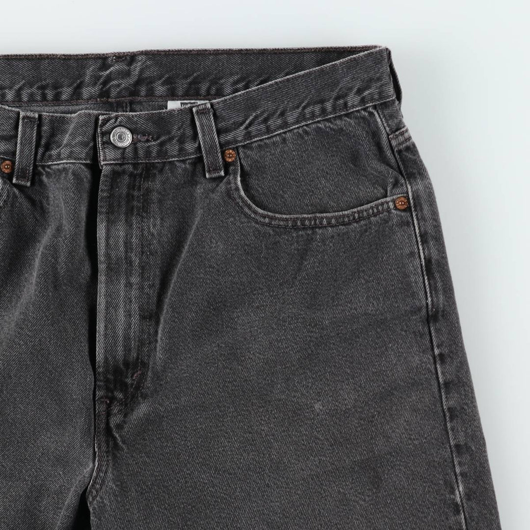 2000'S Levi's 505 Regular Fit Black Denim Shorts, Men's Size W36 (approx.), Zipper Fly cotton black type Vintage Second Hand