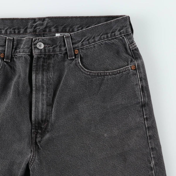 2000'S Levi's 505 Regular Fit Black Denim Shorts, Men's Size W36 (approx.), Zipper Fly cotton black type Vintage Second Hand