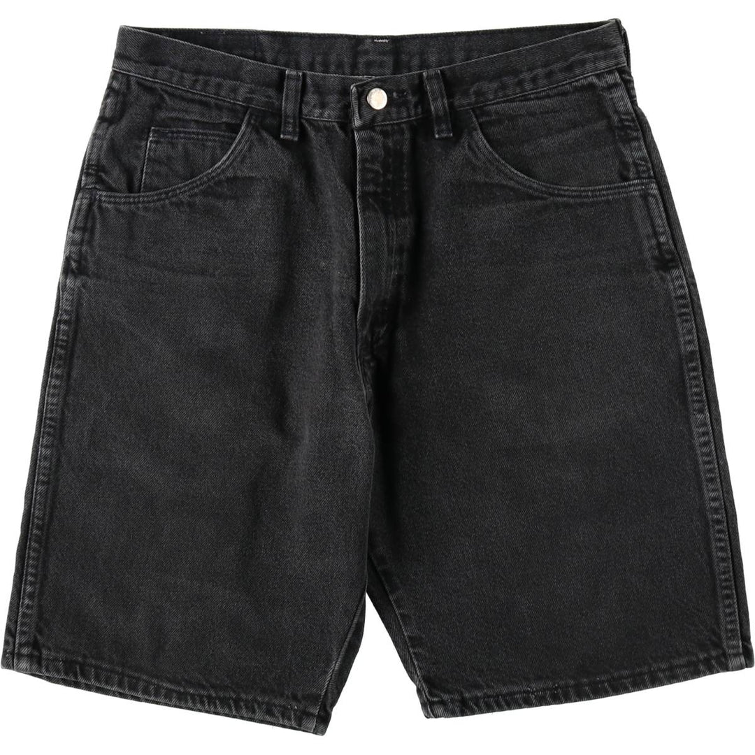 80s-90'S Wrangler Black Denim Shorts, Made in USA, Men's Size W32 (approx.), Vintage cotton black type Vintage Second Hand