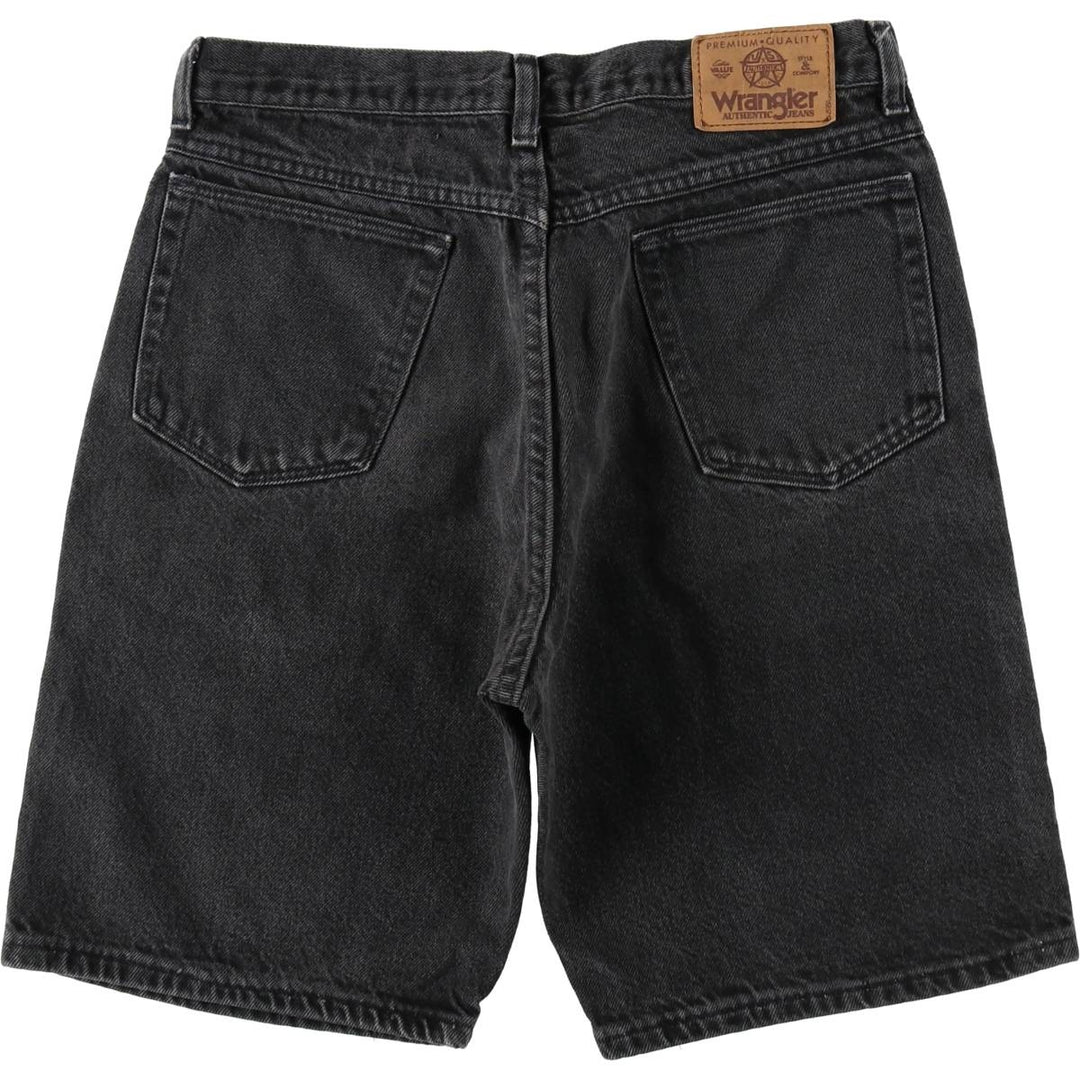 80s-90'S Wrangler Black Denim Shorts, Made in USA, Men's Size W32 (approx.), Vintage cotton black type Vintage Second Hand