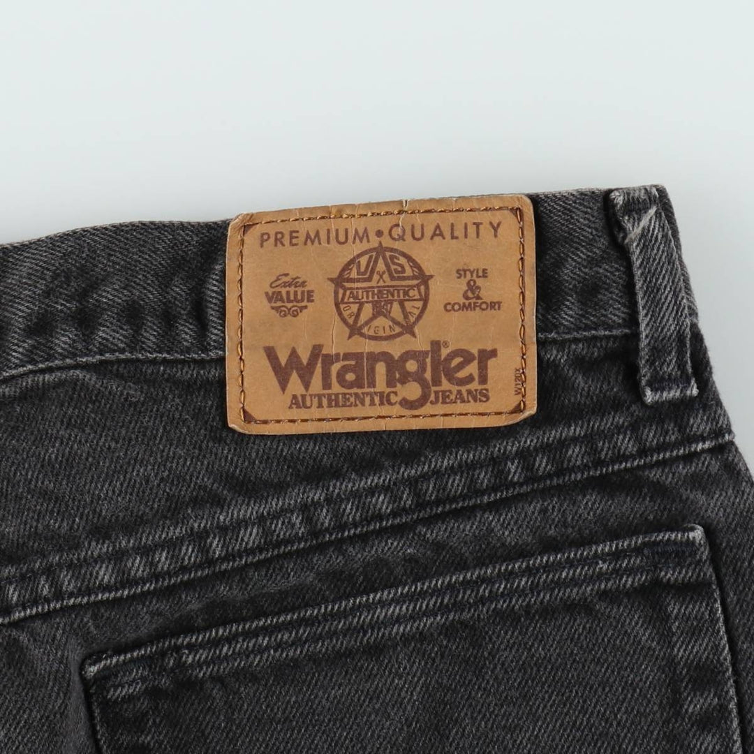 80s-90'S Wrangler Black Denim Shorts, Made in USA, Men's Size W32 (approx.), Vintage cotton black type Vintage Second Hand