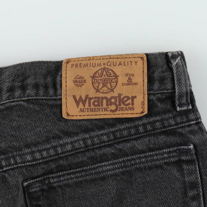 80s-90'S Wrangler Black Denim Shorts, Made in USA, Men's Size W32 (approx.), Vintage cotton black type Vintage Second Hand
