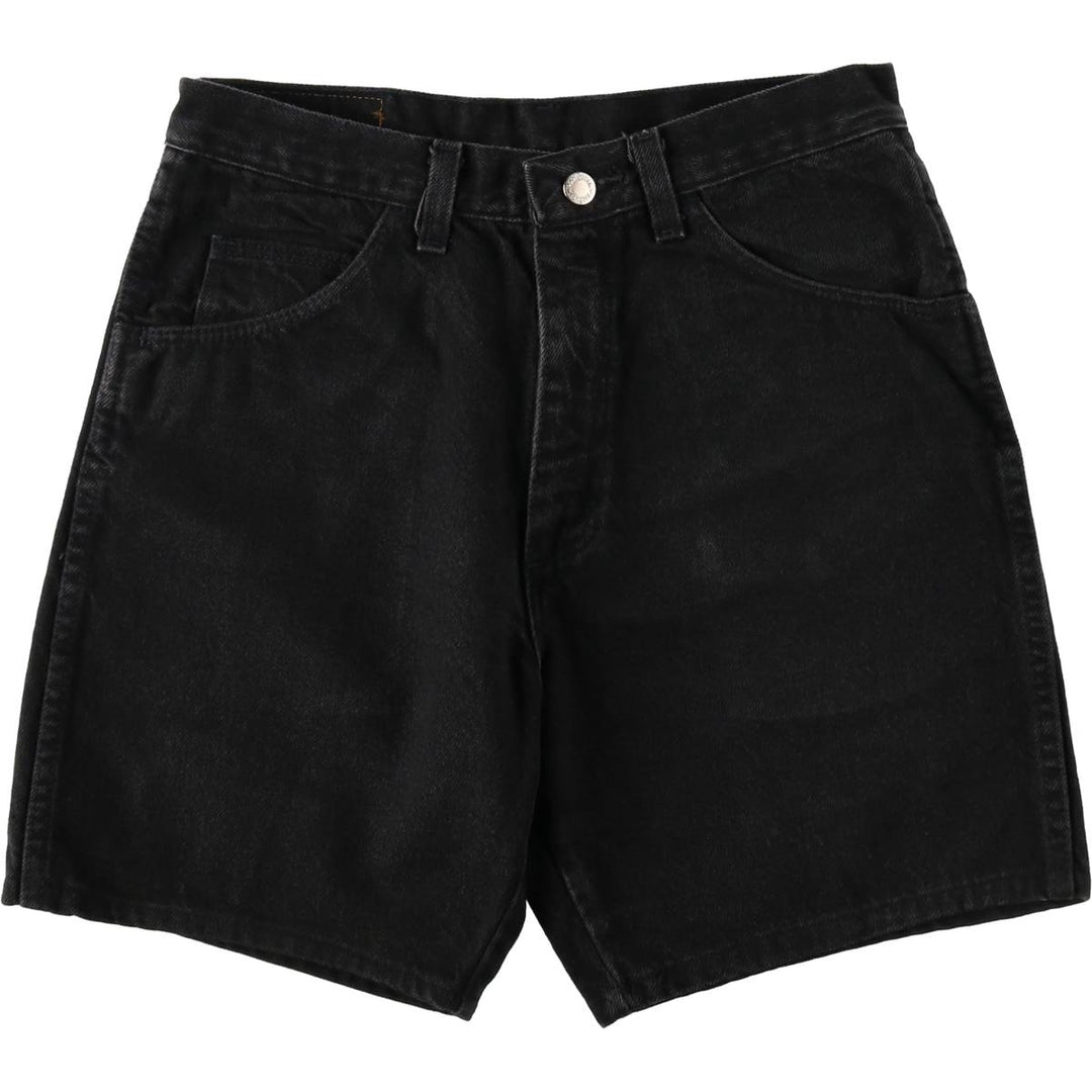 80s-90'S Wrangler Black Denim Shorts, Made in USA, Men's Size W30 (approx.), Vintage cotton black type Vintage Second Hand