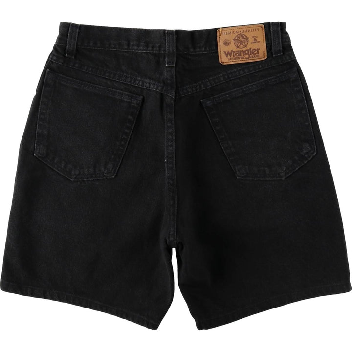 80s-90'S Wrangler Black Denim Shorts, Made in USA, Men's Size W30 (approx.), Vintage cotton black type Vintage Second Hand
