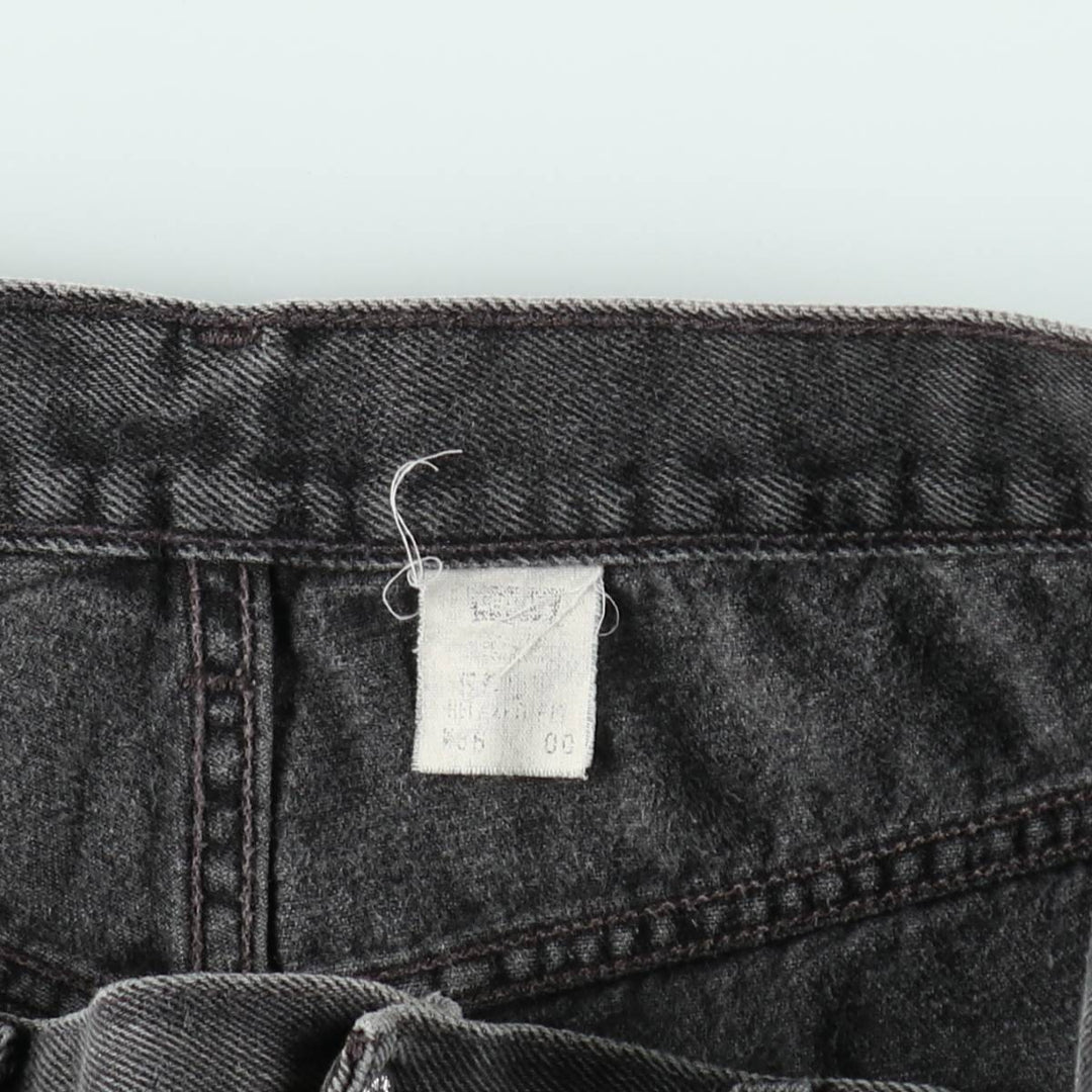 Levi's 550 Black Denim Shorts, Men's Size W34 (approx.), Vintage unclear black type Vintage Second Hand