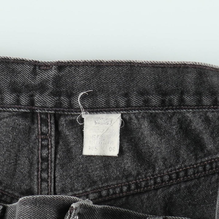 Levi's 550 Black Denim Shorts, Men's Size W34 (approx.), Vintage unclear black type Vintage Second Hand