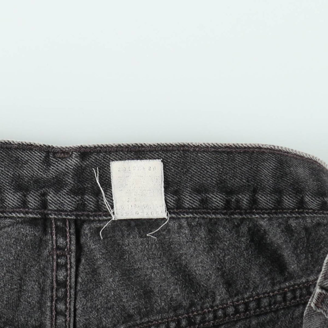 Levi's 550 Black Denim Shorts, Men's Size W34 (approx.), Vintage unclear black type Vintage Second Hand