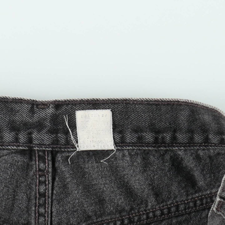 Levi's 550 Black Denim Shorts, Men's Size W34 (approx.), Vintage unclear black type Vintage Second Hand