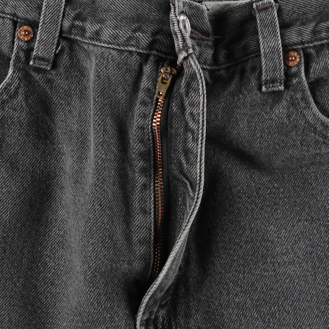 Levi's 550 Black Denim Shorts, Men's Size W34 (approx.), Vintage unclear black type Vintage Second Hand