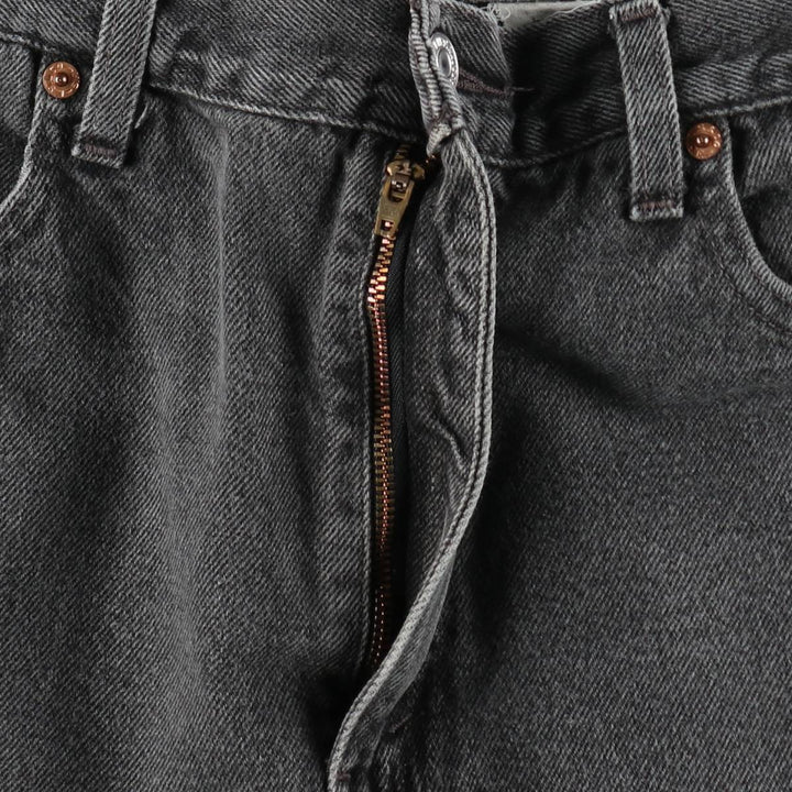 Levi's 550 Black Denim Shorts, Men's Size W34 (approx.), Vintage unclear black type Vintage Second Hand