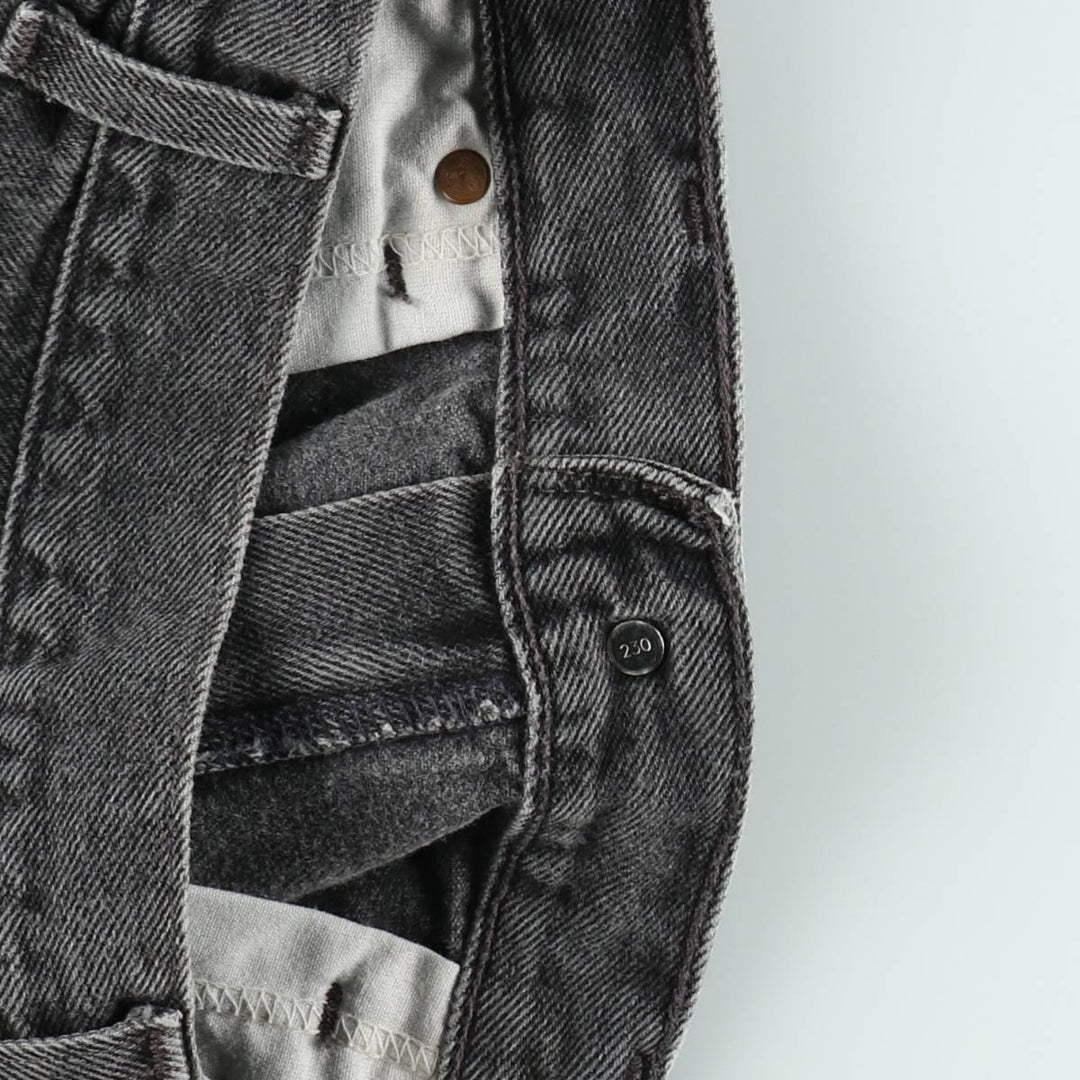 Levi's 550 Black Denim Shorts, Men's Size W34 (approx.), Vintage unclear black type Vintage Second Hand
