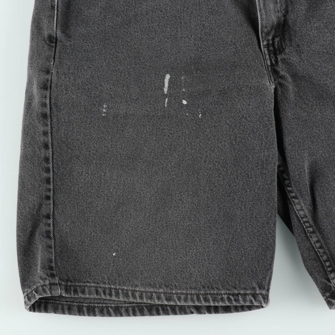 Levi's 550 Black Denim Shorts, Men's Size W34 (approx.), Vintage unclear black type Vintage Second Hand