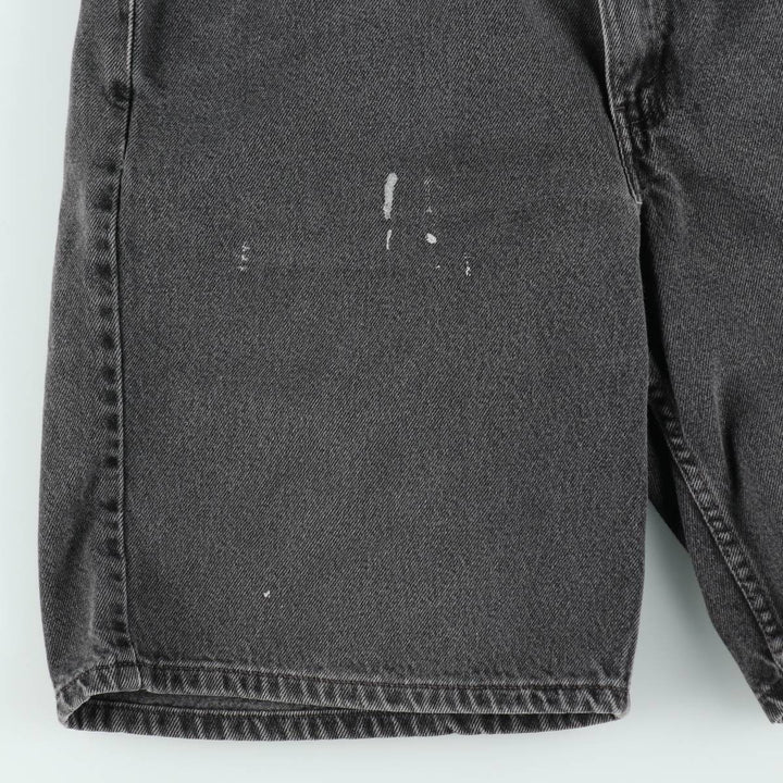 Levi's 550 Black Denim Shorts, Men's Size W34 (approx.), Vintage unclear black type Vintage Second Hand