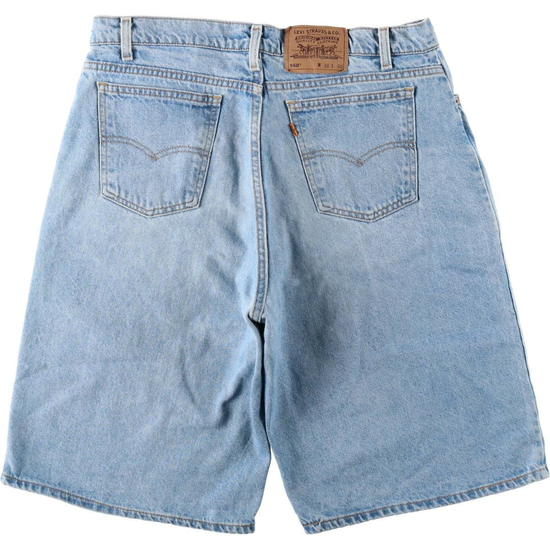 90'S Levi's 35560-1714 Orange Tab Denim Shorts, Half Pants, Made in USA, Men's W36 (approx.), Vintage cotton blue type Vintage Second Hand