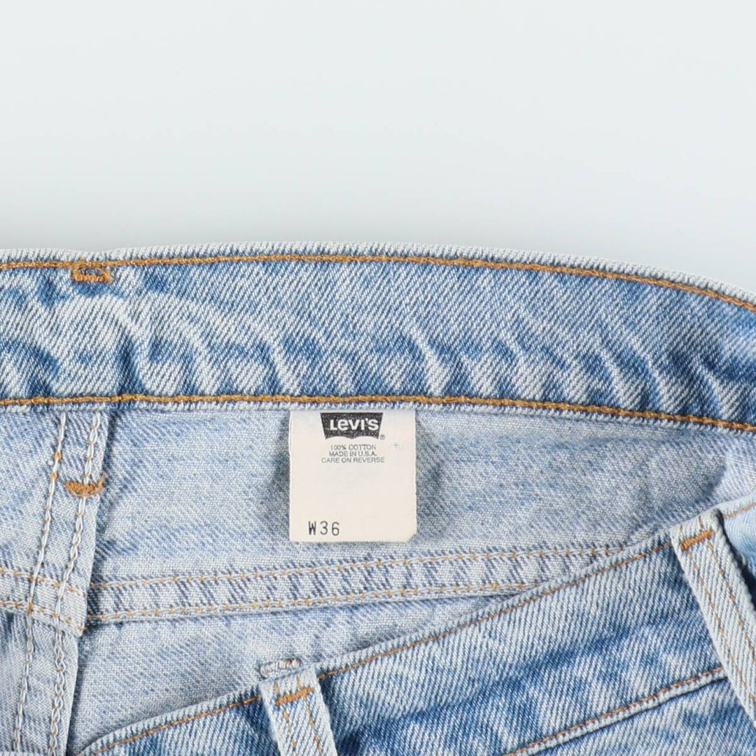 90'S Levi's 35560-1714 Orange Tab Denim Shorts, Half Pants, Made in USA, Men's W36 (approx.), Vintage cotton blue type Vintage Second Hand