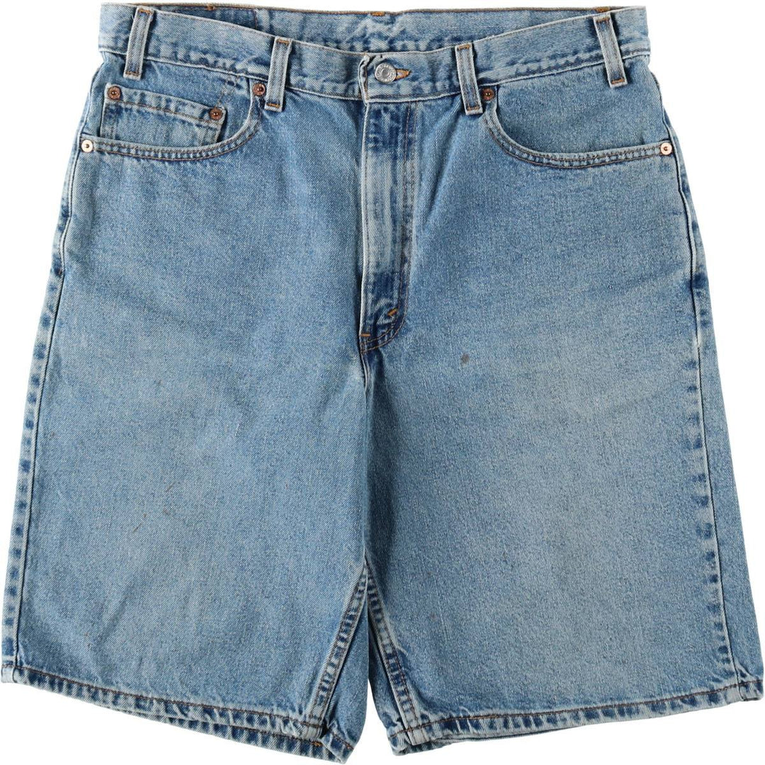 90'S Levi's 550 Relaxed Fit Denim Shorts, Made in USA, Men's W35 (approx.), Vintage. cotton blue type Vintage Second Hand