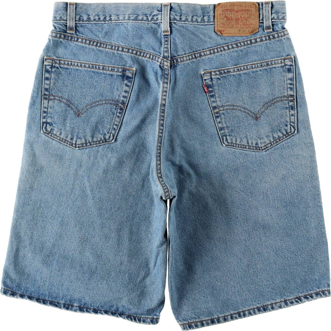90'S Levi's 550 Relaxed Fit Denim Shorts, Made in USA, Men's W35 (approx.), Vintage. cotton blue type Vintage Second Hand