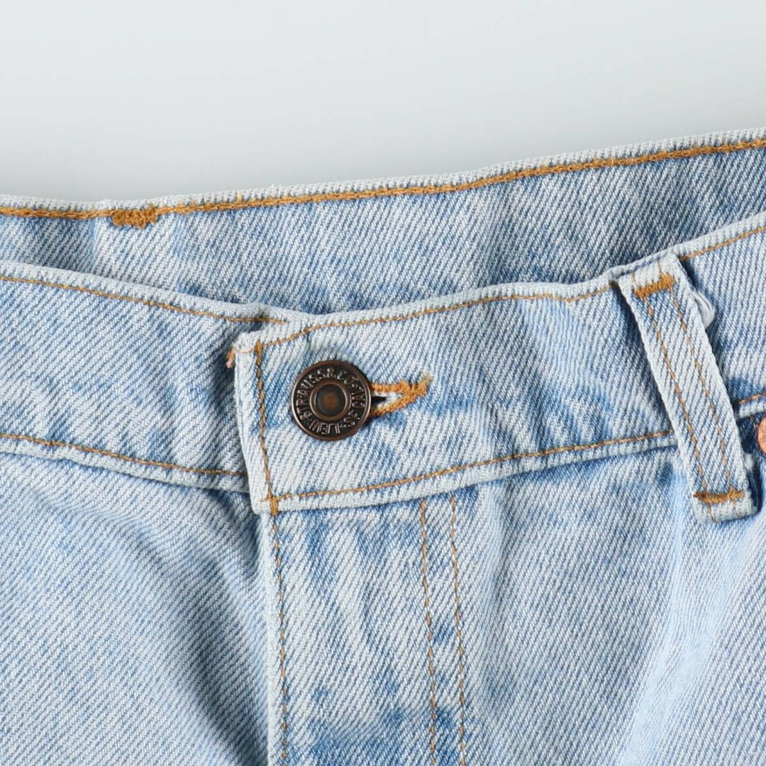 90'S Levi's 550 Orange Tab Denim Shorts, Half Pants, Made in USA, Men's W36 (approx.), Vintage cotton blue type Vintage Second Hand