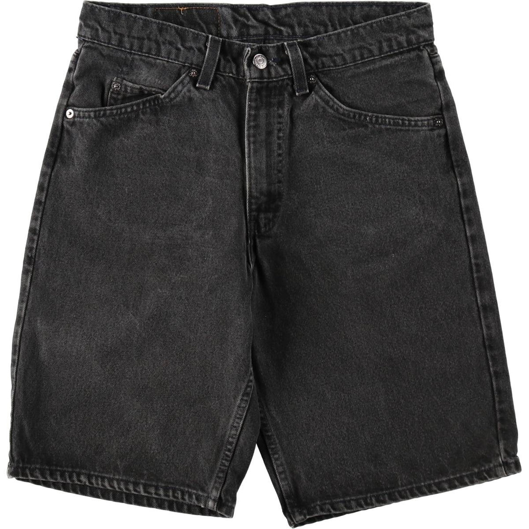 90'S Levi's 550 Relaxed Fit Orange Tab Black Denim Shorts, Made in USA, Men's W30 (approx.) cotton black type Vintage Second Hand