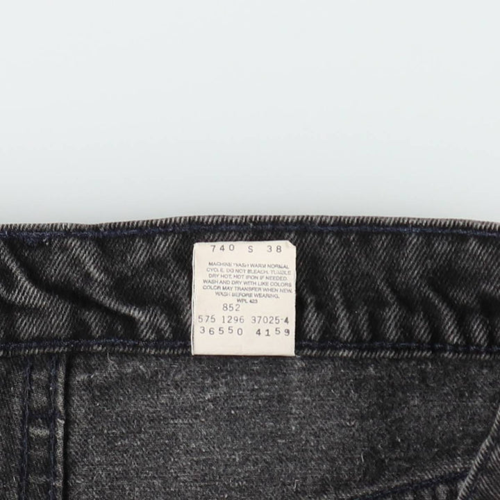 90'S Levi's 550 Relaxed Fit Orange Tab Black Denim Shorts, Made in USA, Men's W30 (approx.) cotton black type Vintage Second Hand