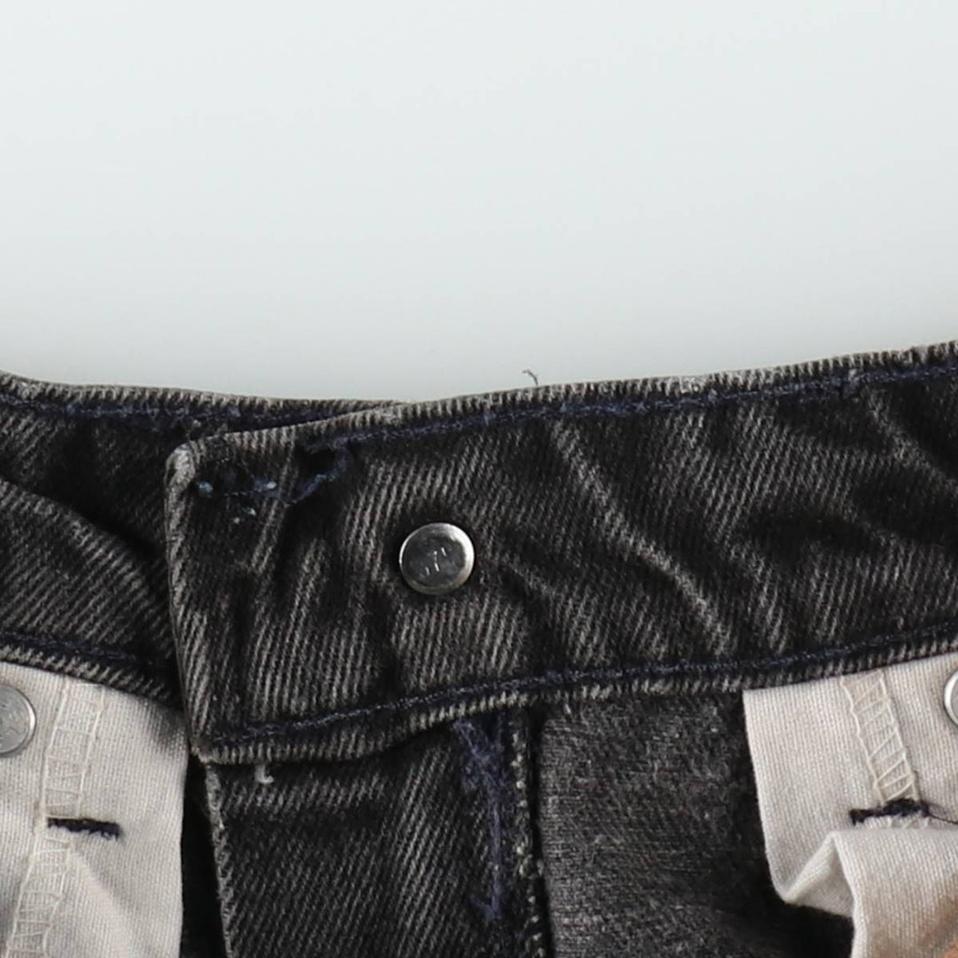 90'S Levi's 550 Relaxed Fit Orange Tab Black Denim Shorts, Made in USA, Men's W30 (approx.) cotton black type Vintage Second Hand
