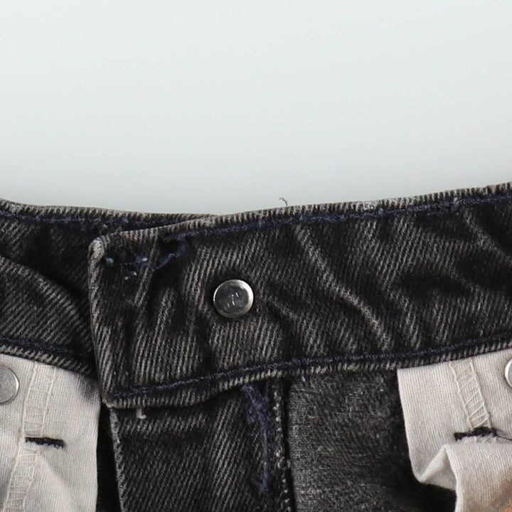 90'S Levi's 550 Relaxed Fit Orange Tab Black Denim Shorts, Made in USA, Men's W30 (approx.) cotton black type Vintage Second Hand