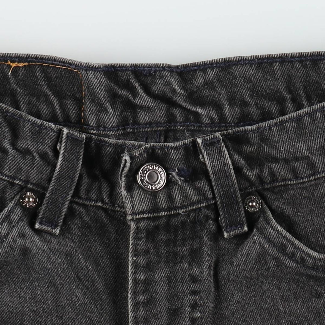 90'S Levi's 550 Relaxed Fit Orange Tab Black Denim Shorts, Made in USA, Men's W30 (approx.) cotton black type Vintage Second Hand