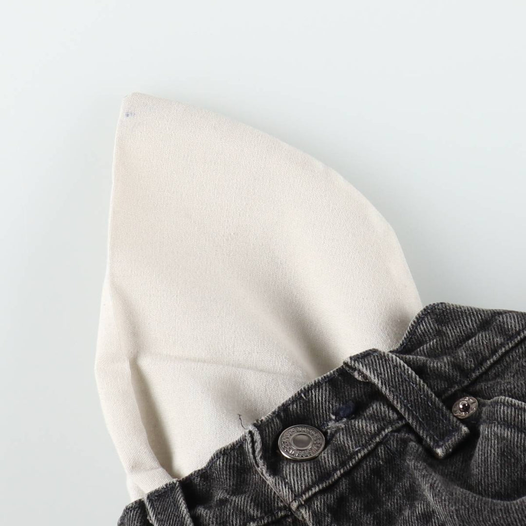 90'S Levi's 550 Relaxed Fit Orange Tab Black Denim Shorts, Made in USA, Men's W30 (approx.) cotton black type Vintage Second Hand