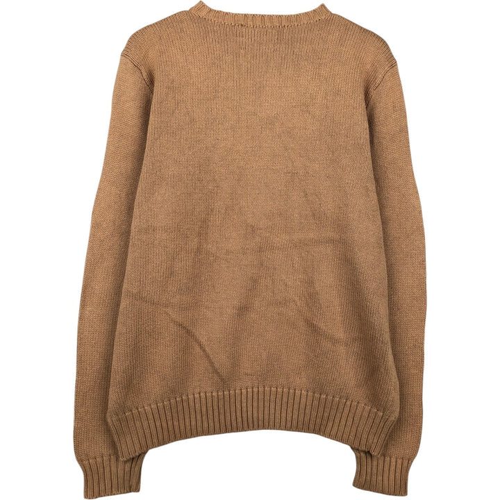 Ralph Lauren POLO by Ralph Lauren Cotton Knit Sweater Men's L size cotton walnut Vintage Second Hand