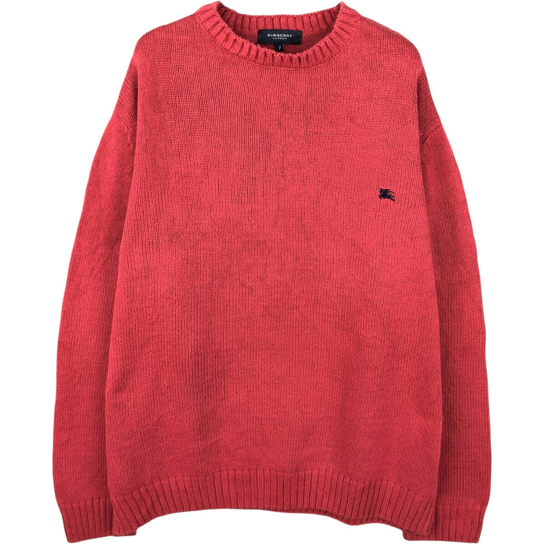 Burberry's mock neck cotton knit sweater, men's size XL. cotton pink type Vintage Second Hand