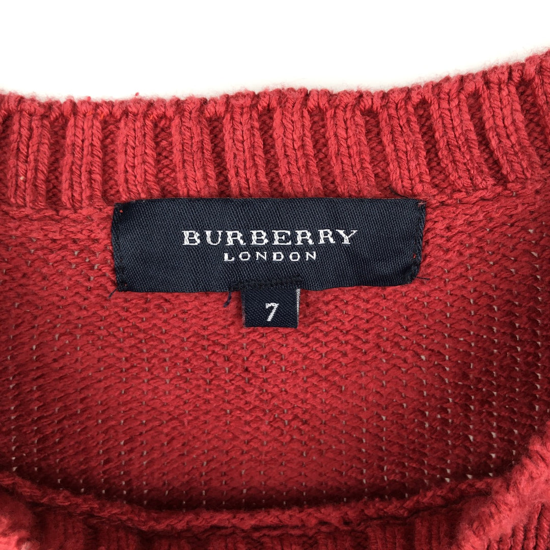 Burberry's mock neck cotton knit sweater, men's size XL. cotton pink type Vintage Second Hand