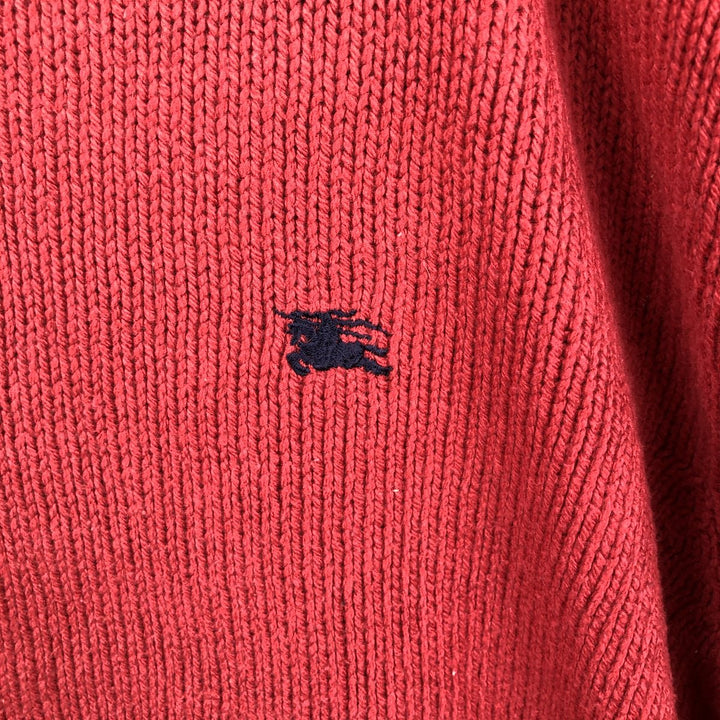 Burberry's mock neck cotton knit sweater, men's size XL. cotton pink type Vintage Second Hand