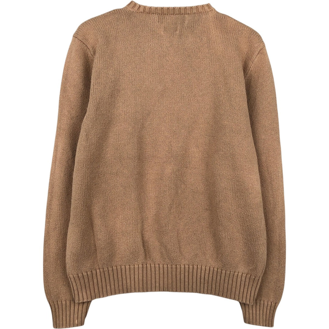 Ralph Lauren POLO by Ralph Lauren Cotton Knit Sweater Men's L size cotton walnut Vintage Second Hand