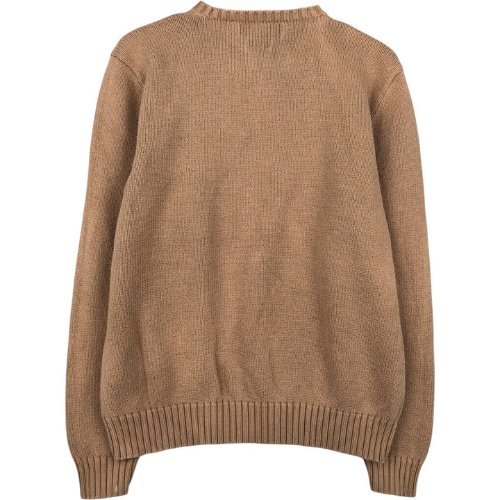Ralph Lauren POLO by Ralph Lauren Cotton Knit Sweater Men's L size cotton walnut Vintage Second Hand