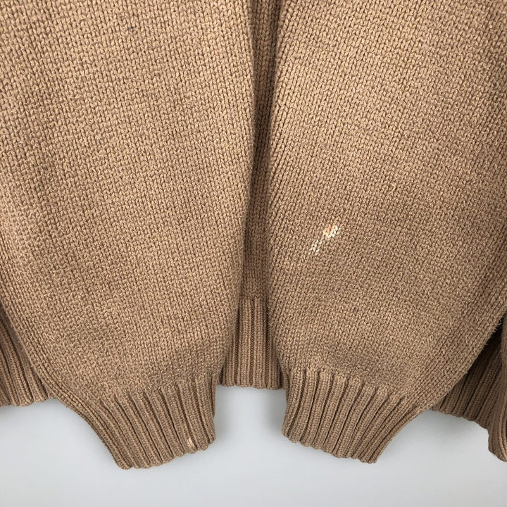 Ralph Lauren POLO by Ralph Lauren Cotton Knit Sweater Men's L size cotton walnut Vintage Second Hand
