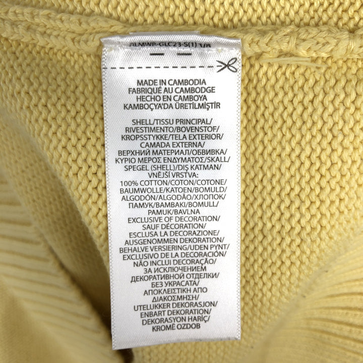 Ralph Lauren POLO RALPH LAUREN cotton knit sweater, men's size M cotton yellow type Vintage Second Hand
