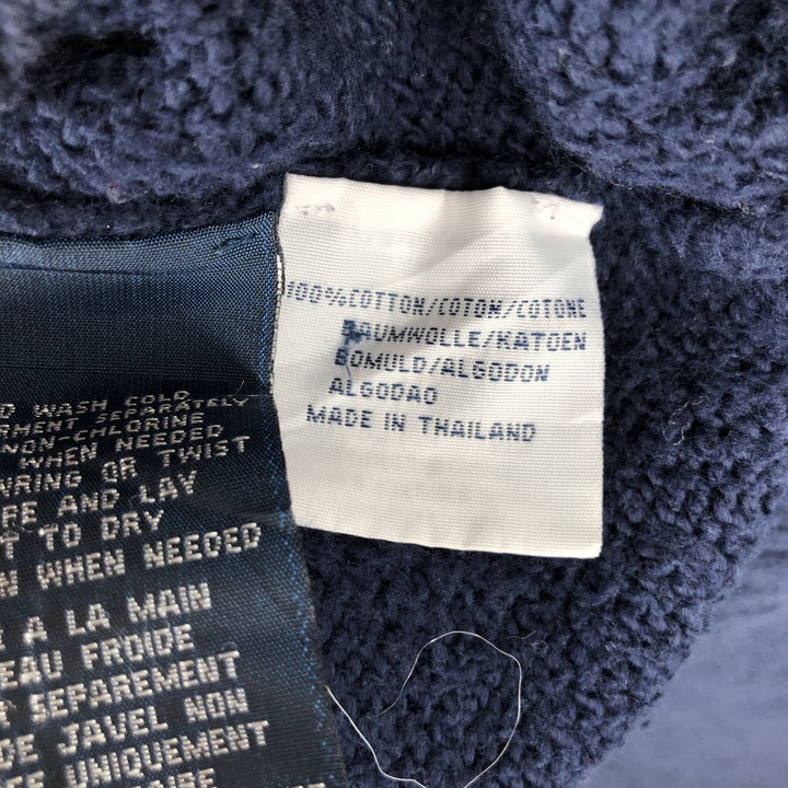 Ralph Lauren POLO by Ralph Lauren Cotton Knit Sweater Men's L size cotton navy blue type Vintage Second Hand
