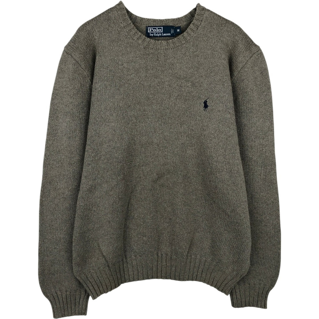 Ralph Lauren POLO by Ralph Lauren Cotton Knit Sweater Men's M Size cotton gray type Vintage Second Hand