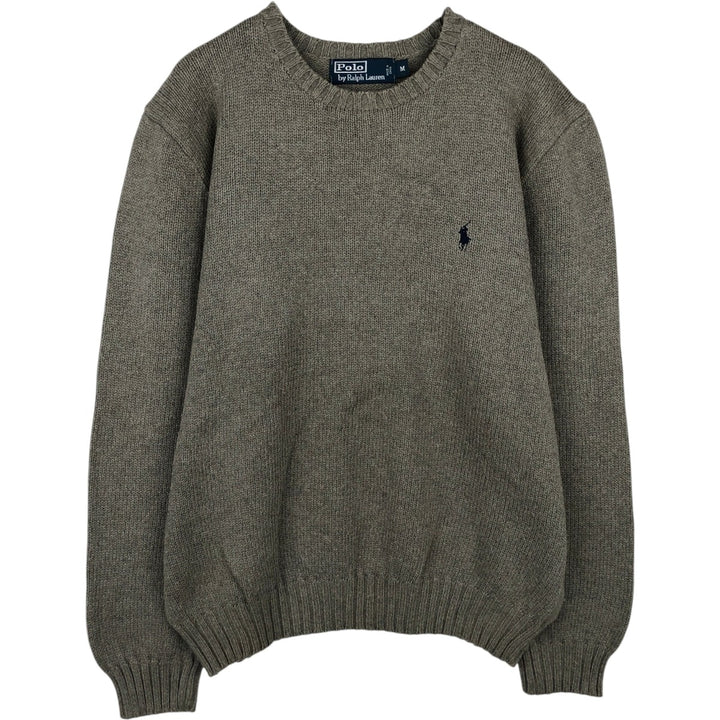 Ralph Lauren POLO by Ralph Lauren Cotton Knit Sweater Men's M Size cotton gray type Vintage Second Hand