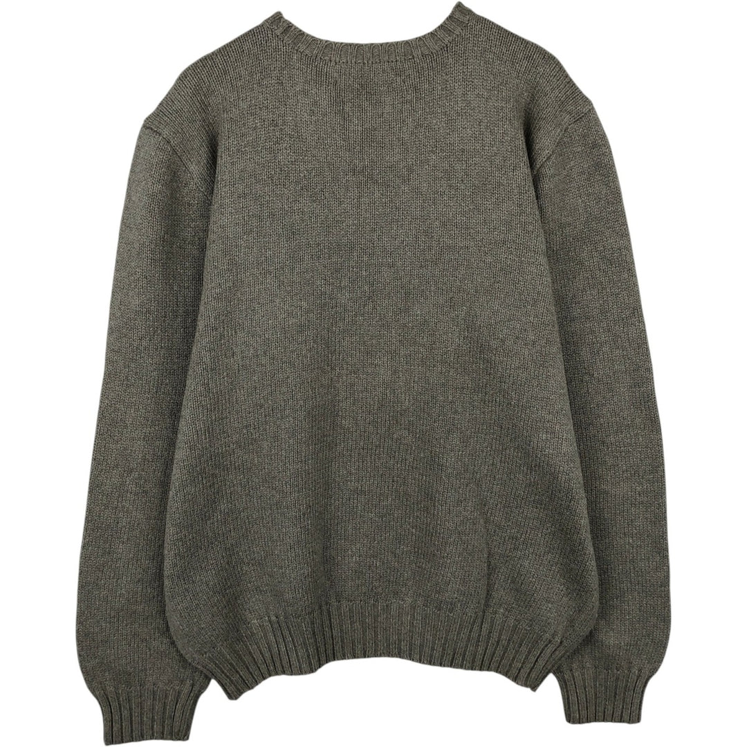 Ralph Lauren POLO by Ralph Lauren Cotton Knit Sweater Men's M Size cotton gray type Vintage Second Hand