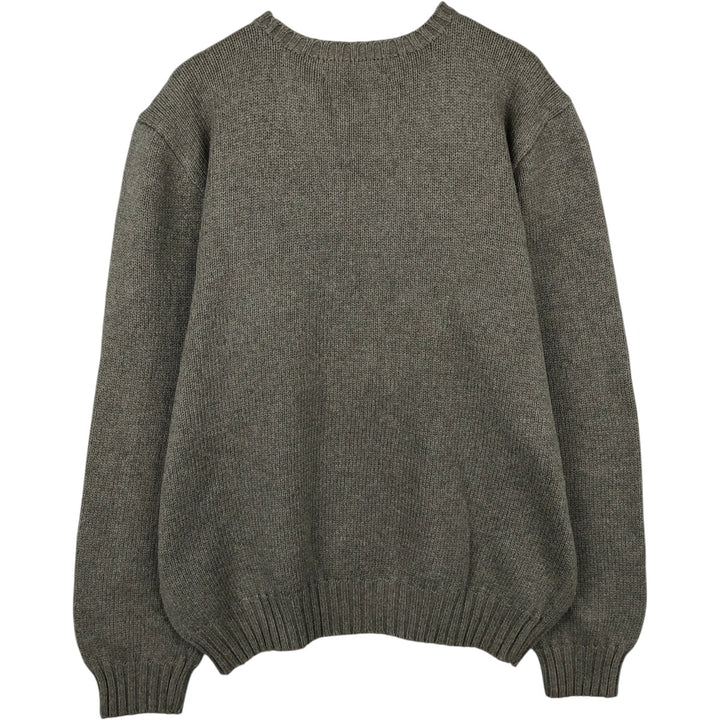 Ralph Lauren POLO by Ralph Lauren Cotton Knit Sweater Men's M Size cotton gray type Vintage Second Hand