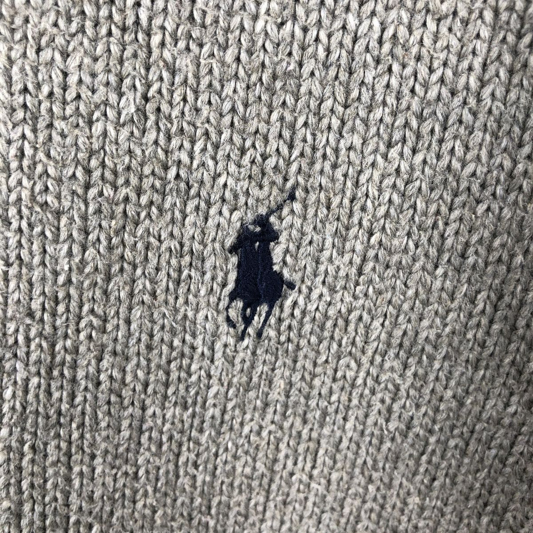 Ralph Lauren POLO by Ralph Lauren Cotton Knit Sweater Men's M Size cotton gray type Vintage Second Hand