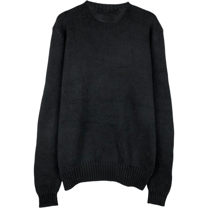 Ralph Lauren POLO by Ralph Lauren Cotton Knit Sweater Men's S Pima Cotton black type Vintage Second Hand