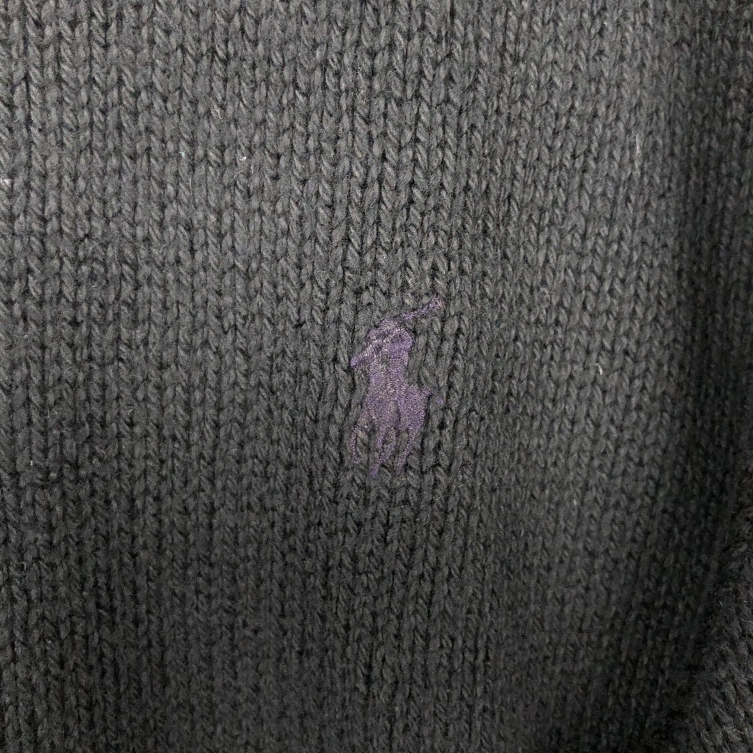 Ralph Lauren POLO by Ralph Lauren Cotton Knit Sweater Men's S Pima Cotton black type Vintage Second Hand