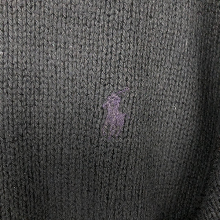 Ralph Lauren POLO by Ralph Lauren Cotton Knit Sweater Men's S Pima Cotton black type Vintage Second Hand